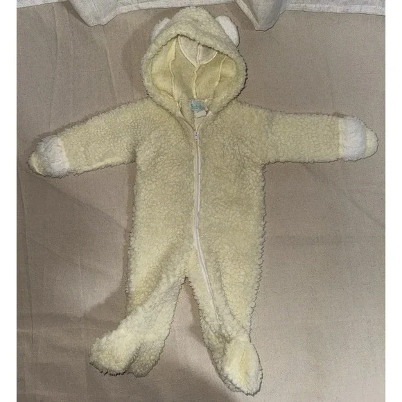 Vintage Dr Denton BabyGro Baby Sherpa Fleece Footed Pajamas 0-6 Mo. Duck Sleeper - Picture 2 of 14